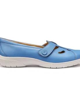 Women's Wide Fit 'Nirvana' T-Bar Shoes in Bright Blue Size: 6.5 - Bright Blue - Size: 6.5 - Hotter - FashionsVida