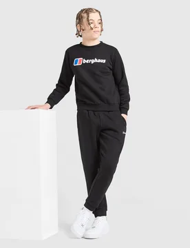 Large Logo Crew Sweatshirt Junior, Schwarz - unisex - Size: 9-10Y - Berghaus - FashionsVida
