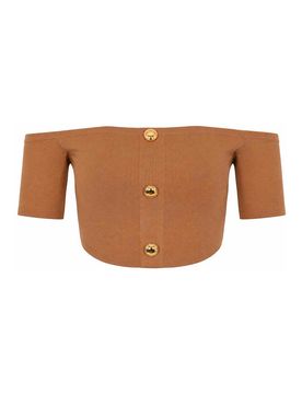 Top In Maglia Di Viscosa Daino