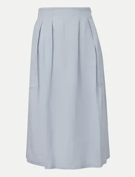 BLACK LABEL Midi-Rock aus Leinen-Mix Blau 40 - S. Oliver - FashionsVida
