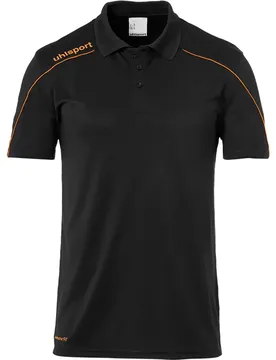 Polo à Manches Courtes Stream 22 Black / Fluo Orange S