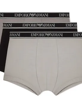 Boxers Em000259_af20669 3 Unità Black / Steel / Grey S
