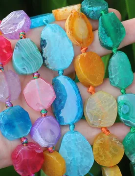 Mm Natural Agate Faceted Multicolor Loose Beads 16inch , For DIY Jewelry Making ! - Aliexpress - FashionsVida