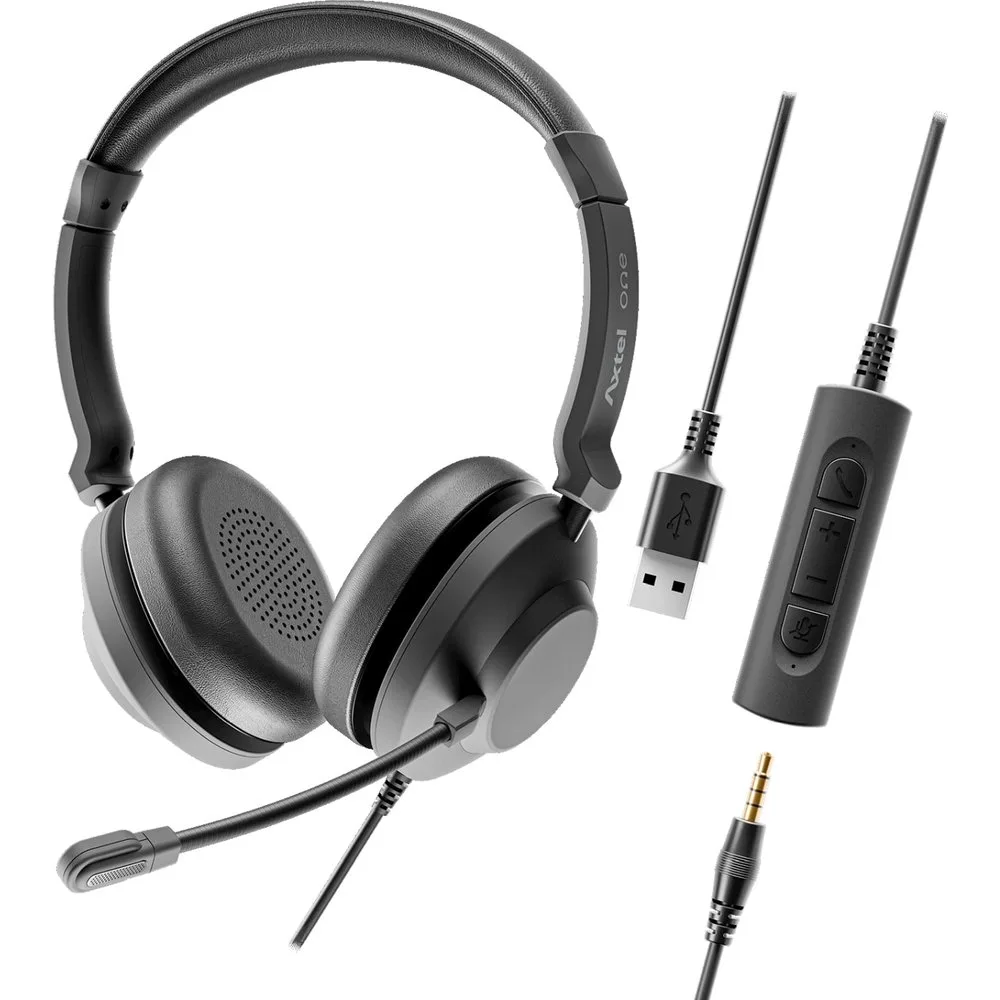 Auriculares con micrófono One UC35 stereo USB-A - Axtel - FashionsVida
