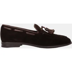 Mocasines de mujer de piel con borlas