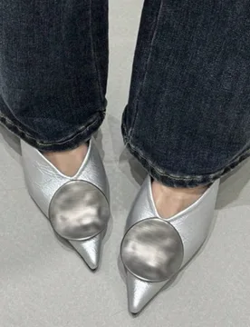 Zapatos de tacón alto de punta fina para mujer, tacones de gatito, zuecos - Shein - FashionsVida