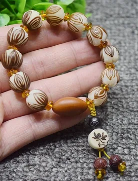 White Jade Root Carved , Single-Loop Original Bodhi Seed Lotus Bracelet for Men and Women, 13mm - Aliexpress - FashionsVida