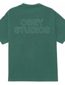 T-Shirt Studios Outline Eu Xl Male - OBEY - FashionsVida