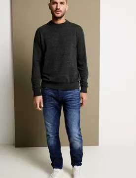 Street One Basic Melange Pullover male Grau