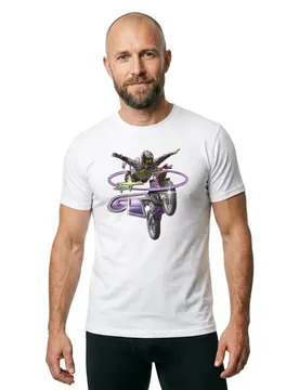 Mister T-shirt à Manches Courtes Moto Gt White 2XL