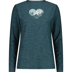 T-Shirt Damen Longsleeve, grün D40
