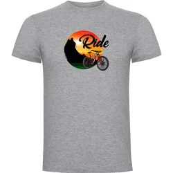 Maglietta A Maniche Corte Ride Heather Grey
