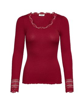 Camiseta de manga larga RWBENITA rojo oscuro M
