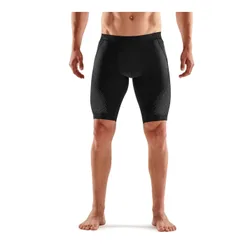 Mens Skinny Fit Biking Shorts In Black - Size X-Large