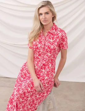 Women's Keira Dress in Raspberry Size: 8 - Raspberry - Size: 8 - Lighthouse Clothing - FashionsVida