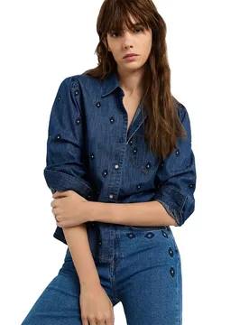 Camicia A Maniche Lunghe Macie Denim S - Pepe jeans - FashionsVida