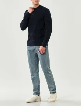 Jeans Exchange J13 comfort-slim-fit lavaggio chiaro stone washed in cotone stretch - Armani - FashionsVida