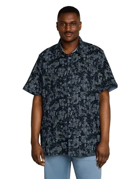 Chemise à Manches Courtes 1053297 Navy Irregular Design 2XL