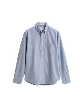 Chemise à Manches Longues Oxford Regular Fit College Blue M