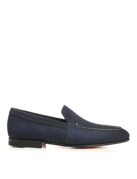 Santoni Malibu Suede Moccasin