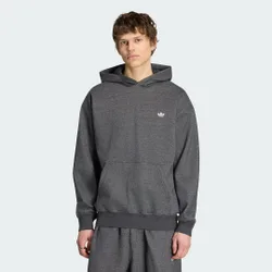FELPA CON CAPPUCCIO TREFOIL ESSENTIALS MELANGE LOOSE 2XL Dark Grey Heather