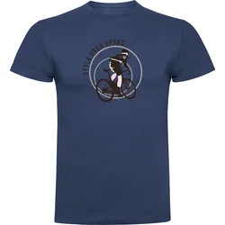 Maglietta A Maniche Corte Style Over Speed Denim Blue
