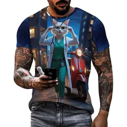New Personalized Street Fashion Men's 3D Printed Short-Sleeve T-Shirt - Men's Full-Body Print Top