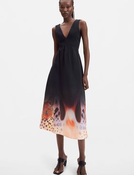 Robe midi 2 en 1, , Noir, XS