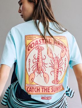 T-Shirt Con Grafica Aragosta