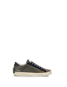 Sneakers in pelle VERDE OLIVA 42