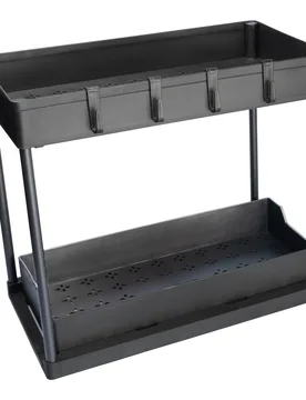 Schrank Organizer, ausziehbar schwarz - genialo - FashionsVida