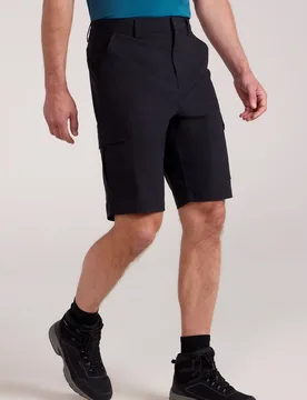 Delta Cargo Mens Stretch Shorts - Black - Black - Size: W40 - Mountain Warehouse - FashionsVida