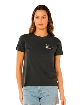 T-shirt à Manches Courtes Tide Line Standard Washed Black L