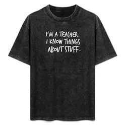 I'm A Teacher, I Know Things About Stuff T-Shirt Holiday Lightweight T-Shirt