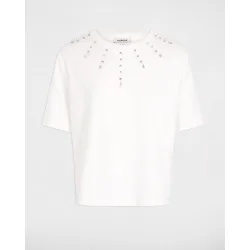 Camiseta de mujer recta de manga corta