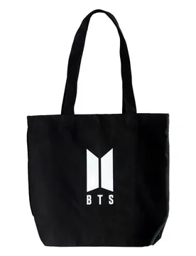 Sac En Toile Logo Bts Black / White One Size unisex