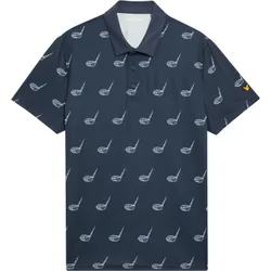 Lyle Polo Micro Club Printed, navy/weiss xxl