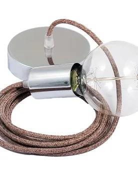 Cables Suspension Luminaire Rs82 2 M Glittering Brown / Chrome Plated One Size - Creative - FashionsVida
