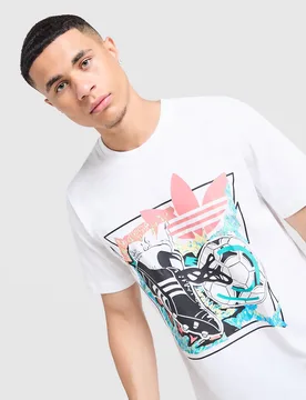 Anime Football T-Shirt - Herren, Weiss - male - Size: L - adidas Originals - FashionsVida