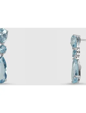 Pendientes Black & White de oro con topacio Sky y London Blue - El Corte Inglés - FashionsVida