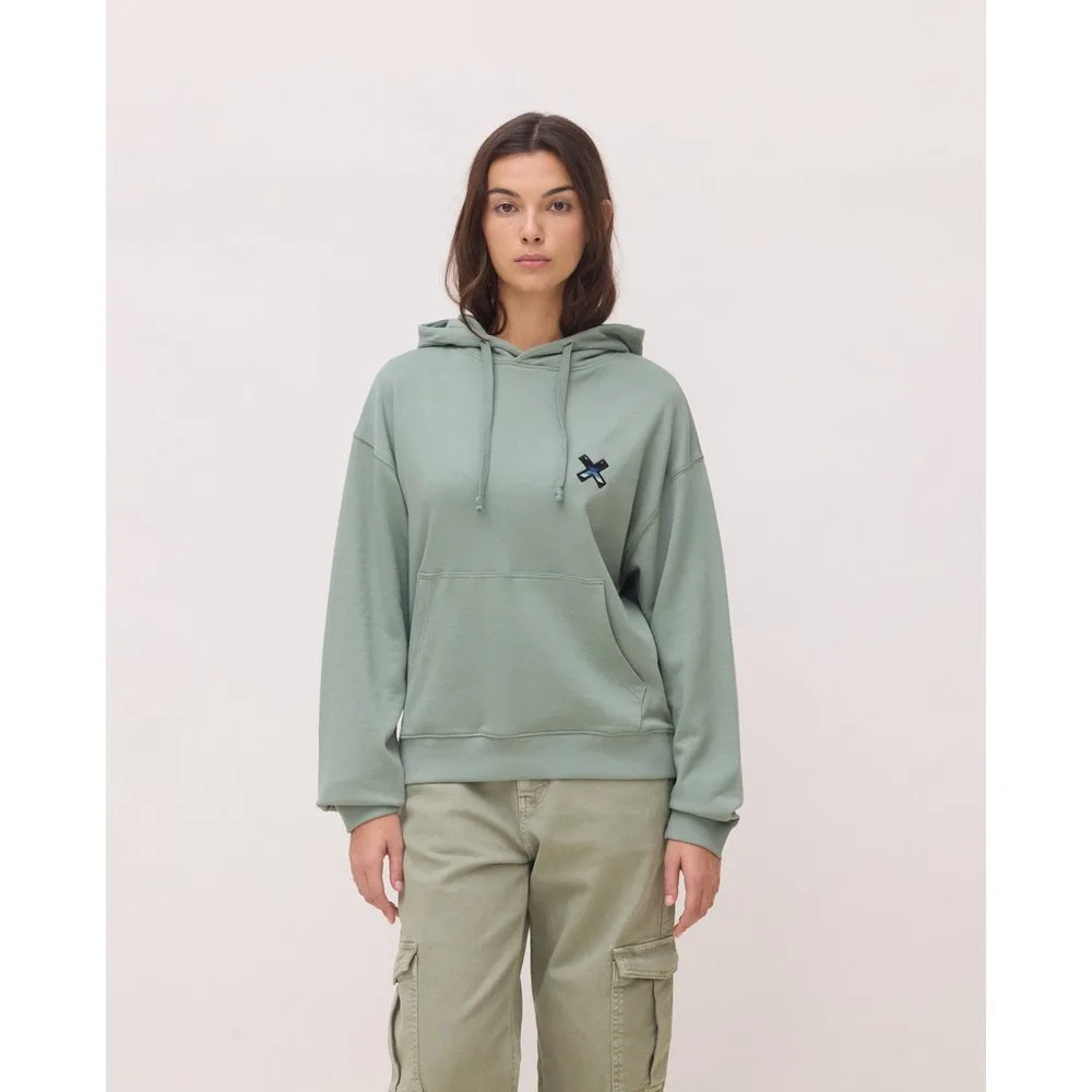 Sudadera de mujer de algodón con capucha karma sage - Blue Banana - FashionsVida