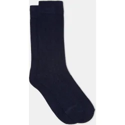 Calcetines de hombre cortos canalé liso