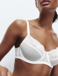 Jasmine Lace Wired Minimiser Bra C-H White female