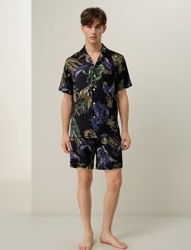 Pyjama Manches Courtes 100% Soie Xxl