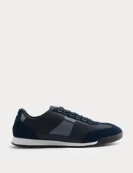 Boss Lace Up Trainers Navy male