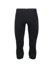 Pantalon de sport 3/4 Merino 200 Oasis noir M