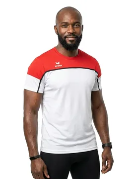T-shirt à Manches Courtes Change White / Red / Black L - Erima - FashionsVida
