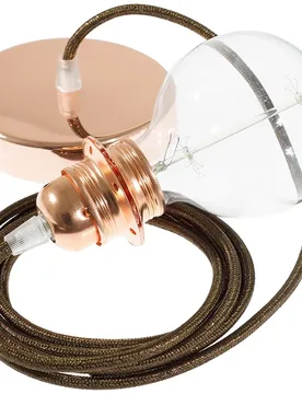 Cables Lampe Suspendue Pendel Pour Abat-jour Rl13 2 M Glittering Brown / Copper One Size - Creative - FashionsVida