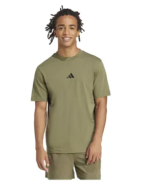 T-shirt à Manches Courtes Essentials Small Logo Single Jersey Olive Strata / Black 3XL - Adidas - FashionsVida