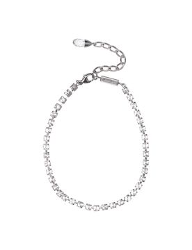 Crystal Anklet in -Tone Brass